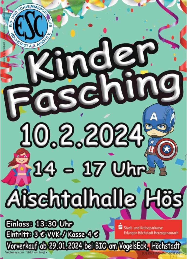 Kinderfasching 2024 des ESC Höchstadt e.V.