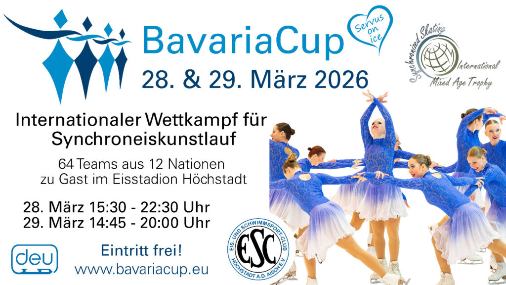 Synchroneiskunstlauf Team, Flyer für den 3ten BavariaCup 2026