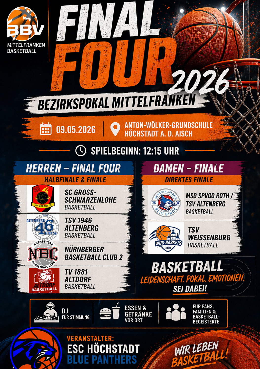 Plakat FINAL FOUR 2026 - Bezirkspokalfinale